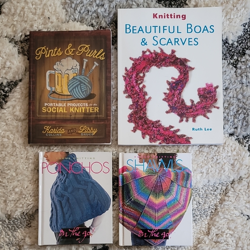 Knitting Book Collection with Colorful Patterns